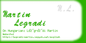 martin legradi business card